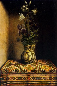  floral Pintura - Marian Flowerpiece religioso pintor holandés Hans Memling floral